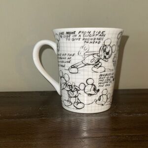Disney Mickey Mouse Sketch Mug - Black and White